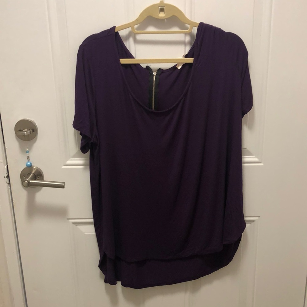 Cap Sleeve Zipper Back Top